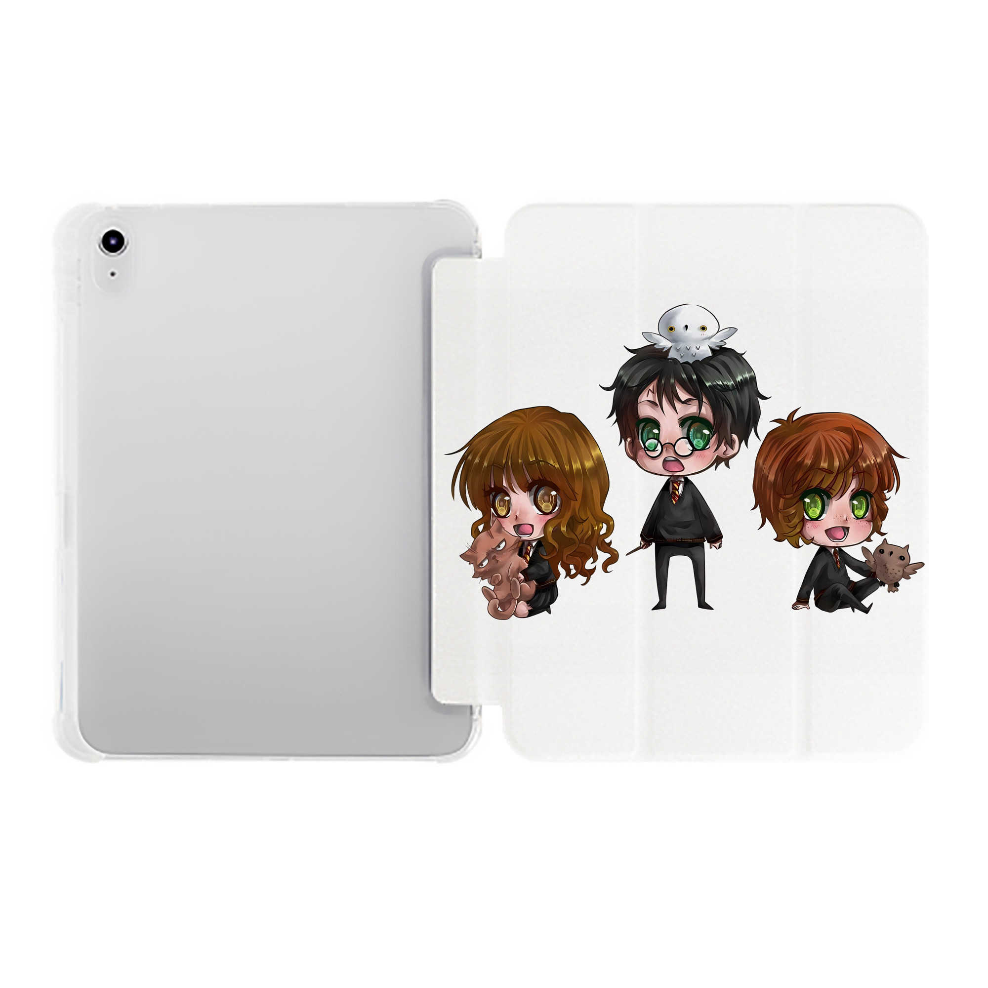 （画像用） Harry Potter ハリー・ポッターシリーズ IPad ケース ペン収納付き 三つ折りスタンド PUレザー×シリコン 対応機種9.5/10.5/10.9インチ